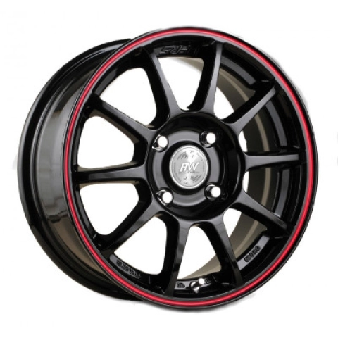 Racing Wheels H-422 W6.5 R15 PCD5x114.3 ET40 DIA73.1 BK/LRD